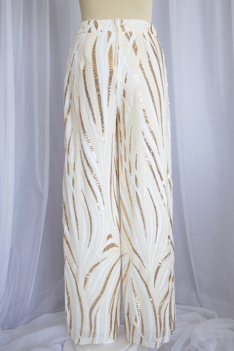 Pantalón Beige Lentejuelas - Imagen 4