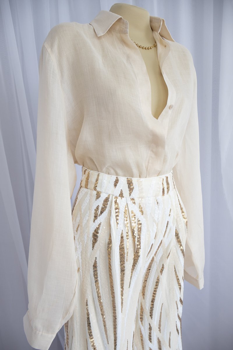 Pantalón Beige Lentejuelas - Imagen 7