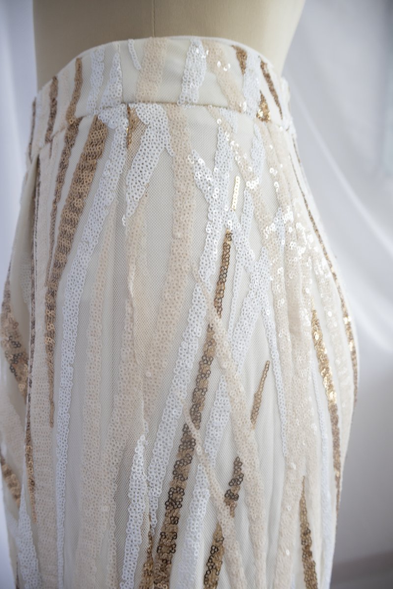 Pantalón Beige Lentejuelas - Imagen 2