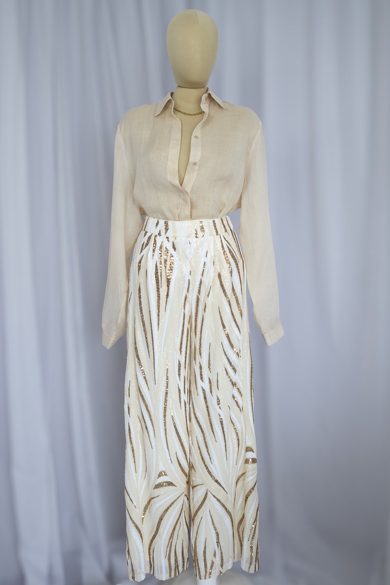 Pantalón Beige Lentejuelas - Imagen 8